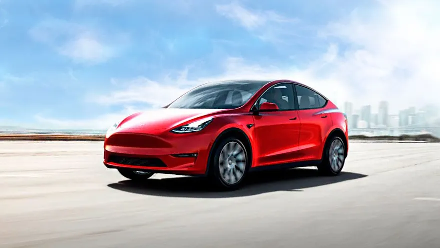 Afbeelding van de tesla model Y